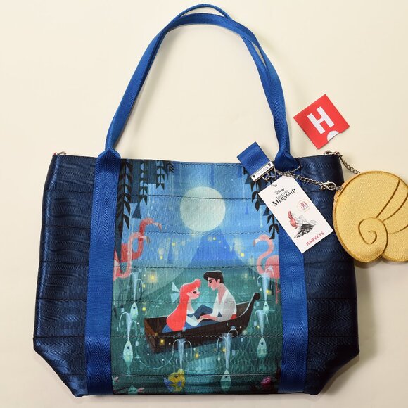 Harveys Disney Little Mermaid 30th Poster Tote USA with Shell Pouch